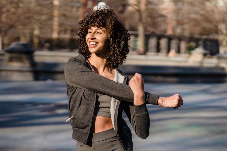 Woman enjoying outdoor activity