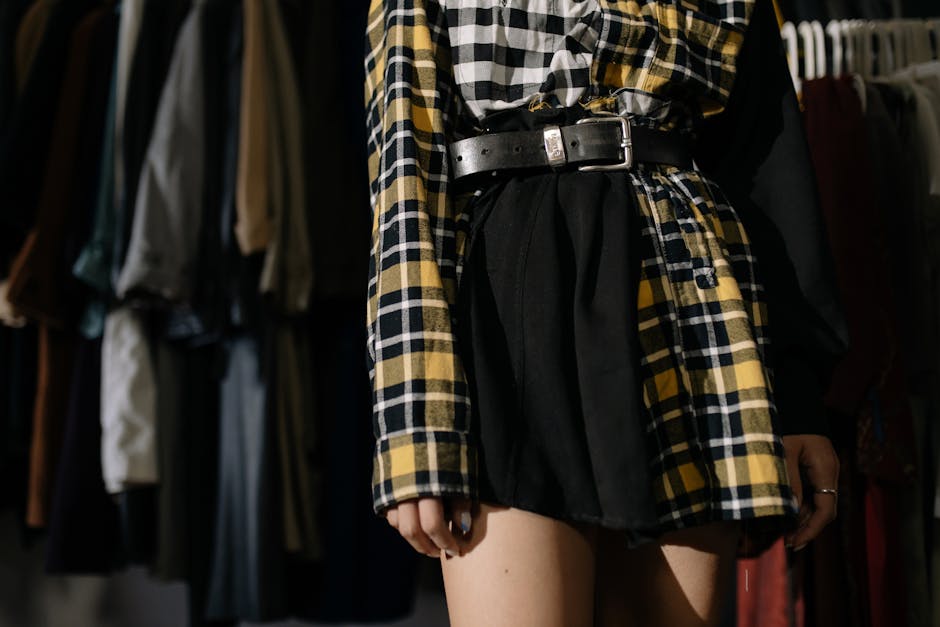 woman mixing and matching clothes