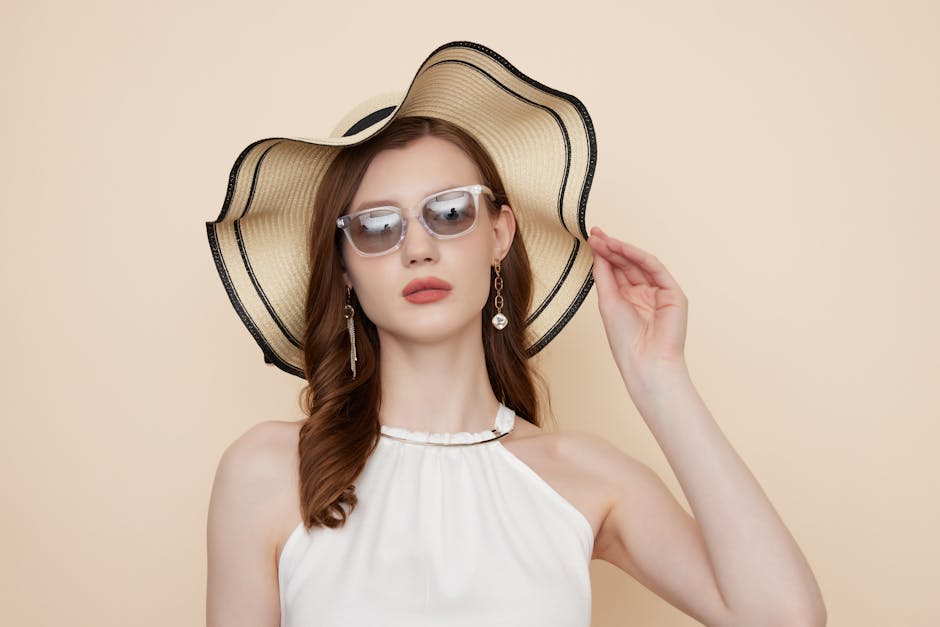 woman stylish summer accessories