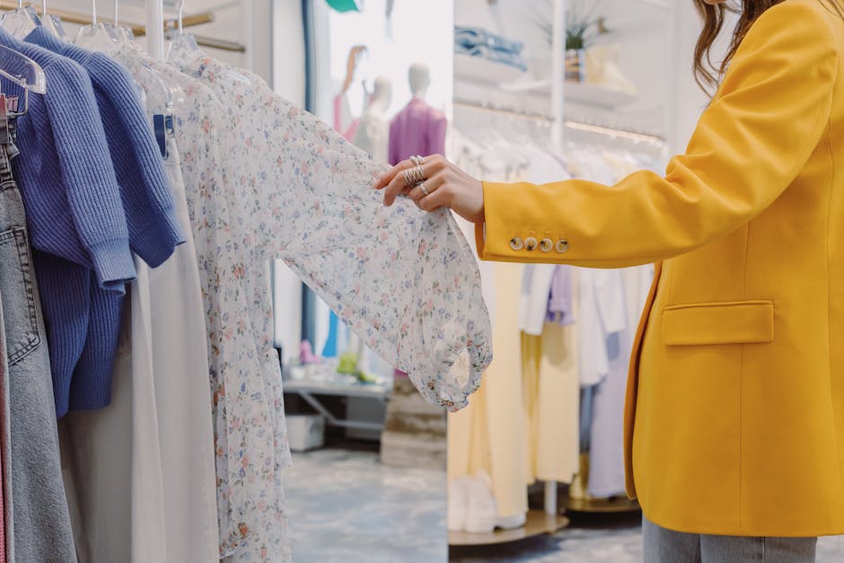 woman thoughtfully for clothes