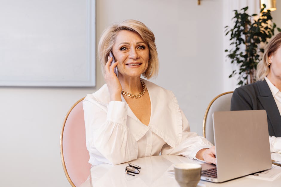 woman working office elegant